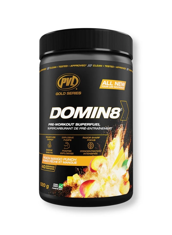 PVL Gold Series Domin8 Peach Mango Punch 520g
